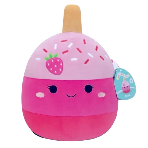 Squishmallows 11" Pama the Pink Strawberry Cake Pop Plush Toy.                 U - Picture 1 of 10